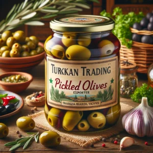 Turkan Trading - Pickled Olives Exporter, chef in professional kitchen preparing dishes with pickled olives.