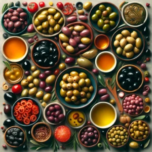 Different types of olives used in American cuisine